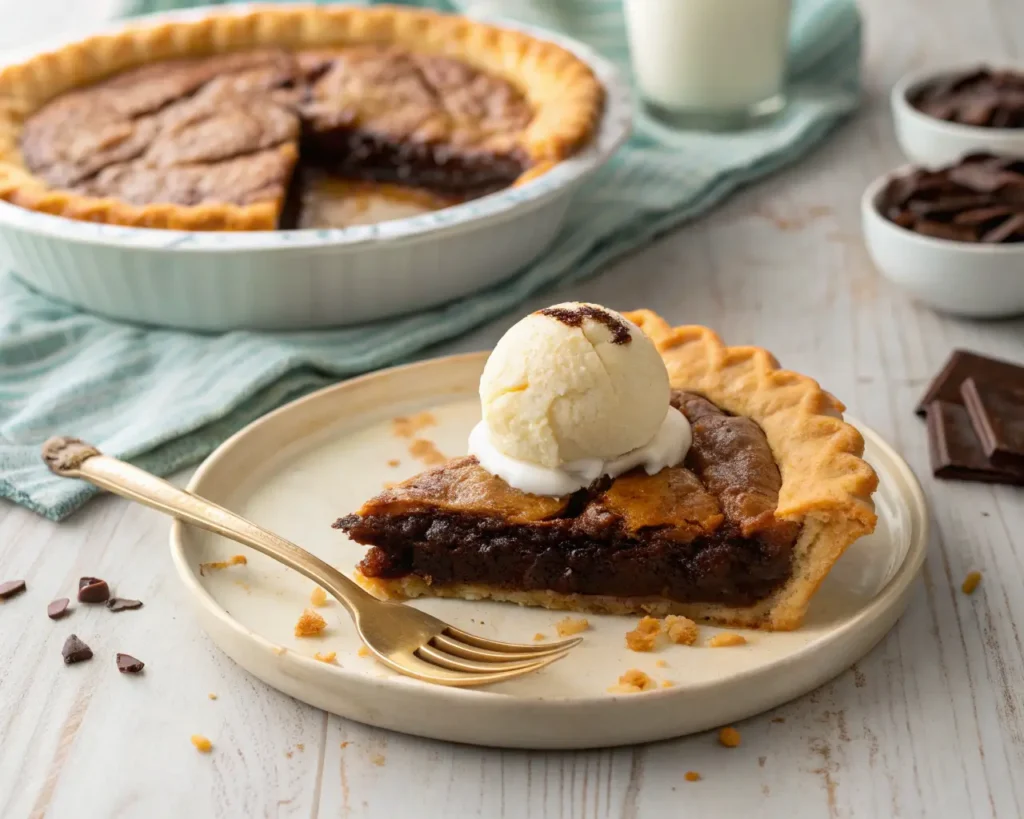 A scoop of vanilla ice cream